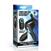 7X Power Taint Vibe Cock & Ball Ring with Remote – Black