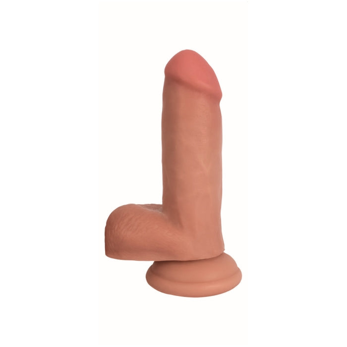 6" BARESKIN DONG WITH BALLS - VANILLA