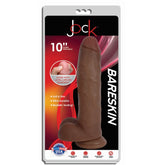 10" BARESKIN DONG WITH BALLS - LATTE