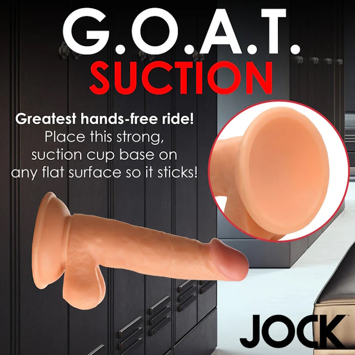 DILDO W/ BALLS LIGHT 6.75" JOCKS FOOTBALL PLAYER FRANK