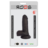 DONG WITH BALLS 6" BLACK RODS