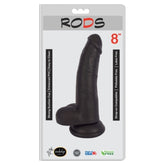 DONG WITH BALLS 8" BLACK RODS