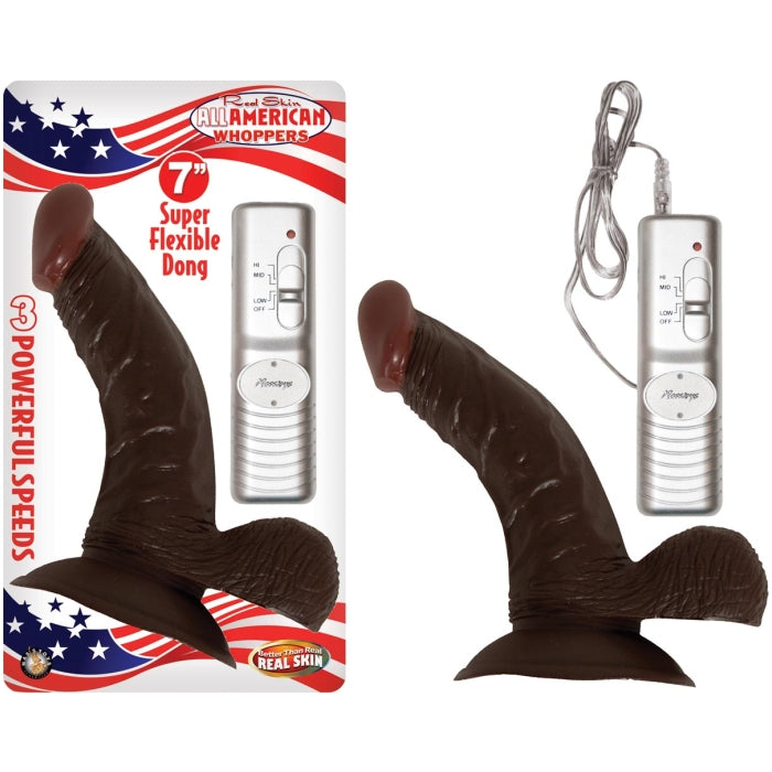 AFRO AMERICAN WHOPPER 7 WITH BALLS-BROWN