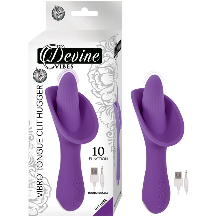 DEVINE VIBES VIBRO TONGUE CLIT HUGGER-PURPLE
