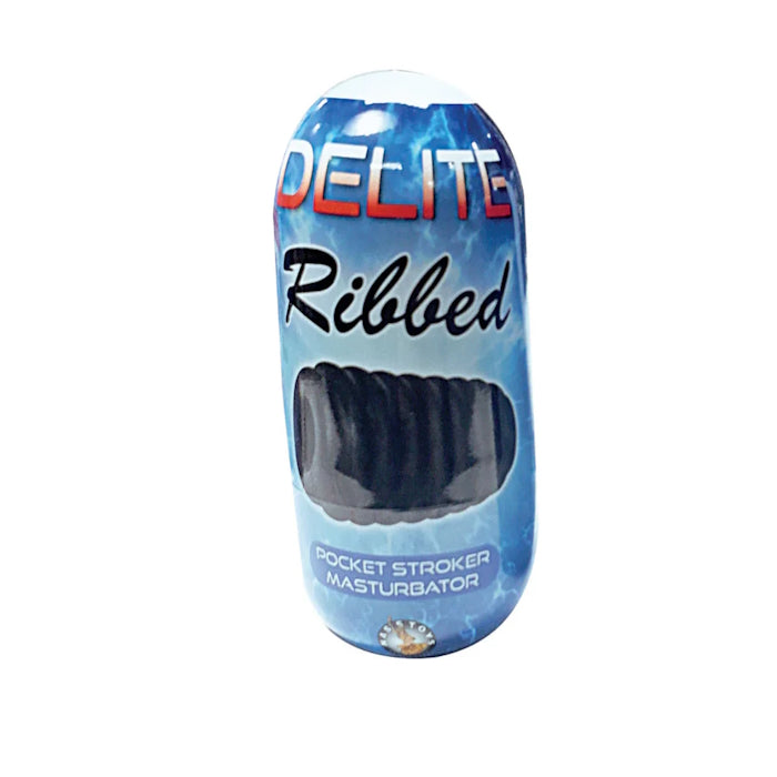 DELITE RIBBED POCKET STROKER BLUE