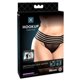 HOOKUP PANTIES CROTCHLESS LOVE GARTER - FITS XL-XXL