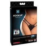 HOOKUP PANTIES CROTCHLESS PLEASURE PEARLS - FITS S-L
