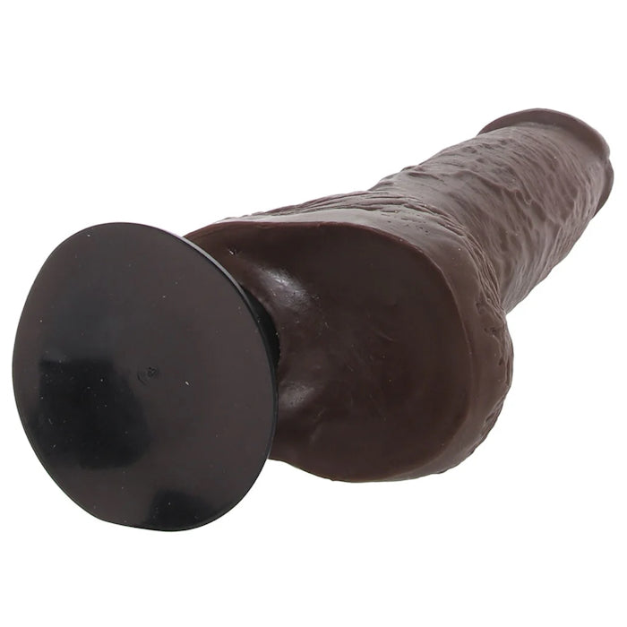 VIBE COCK W/ BALLS 10" BROWN KING COCK