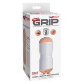 PDX EXTREME TIGHT GRIP PUSSY & MOUTH MASTURBATOR - WHITE