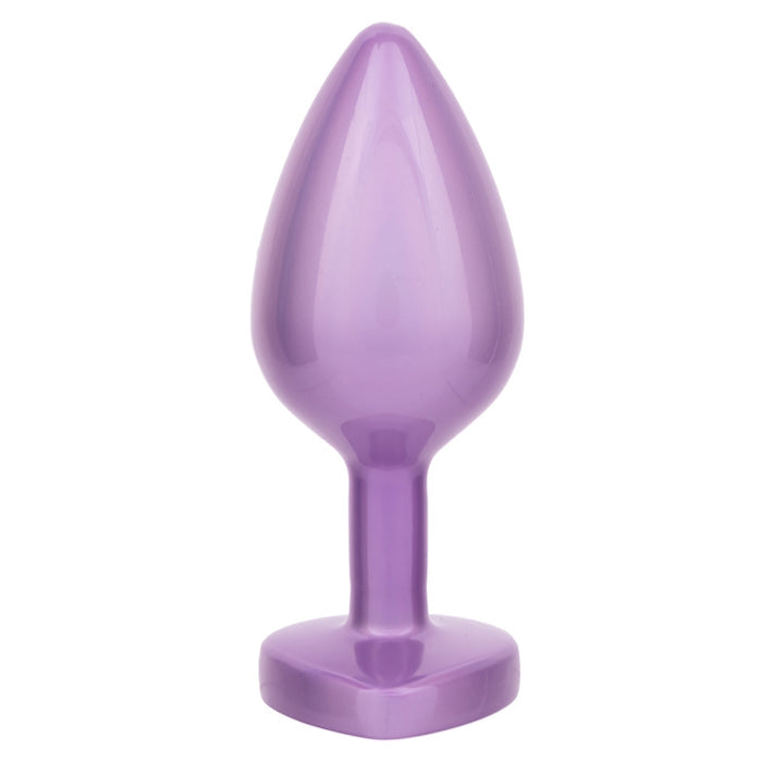 JEWEL LARGE AMETHYST HEART PLUG - PURPLE