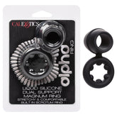 ALPHA LIQUID SILICONE DUAL MAGNUM RING - BLACK