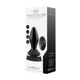 STRETCHY GLASS VIBE W/ SUCTION CUP & REMOTE 10X - BLAC