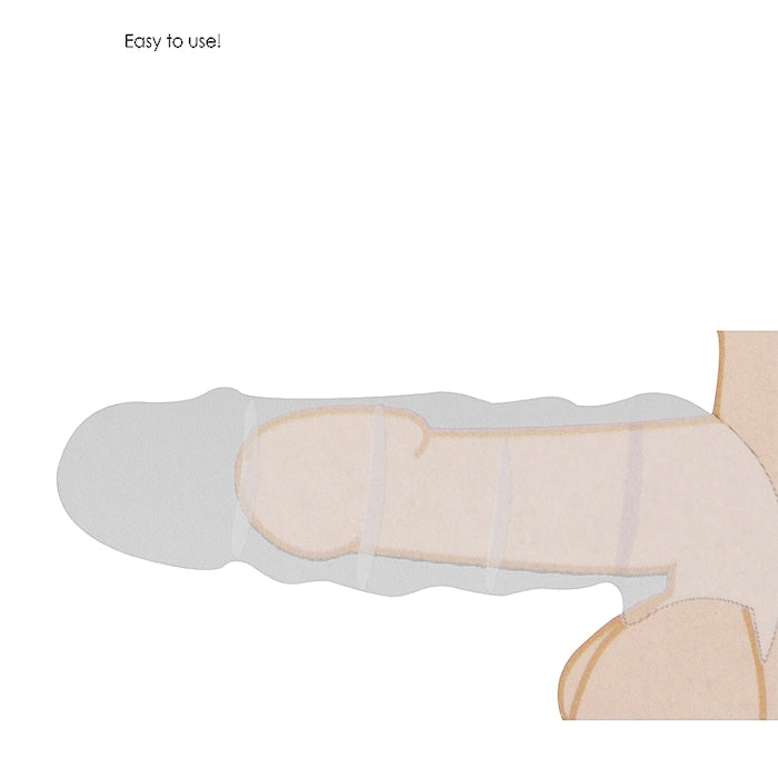 REALISTIC PENIS SLEEVE 7" / 17 CM TAN