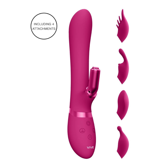 CHOU - G-SPOT RABBIT & CLITORAL STIMULATOR - PINK