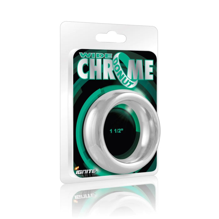 COCK RING - WIDE CHROME DONUT 1.5IN/38MM