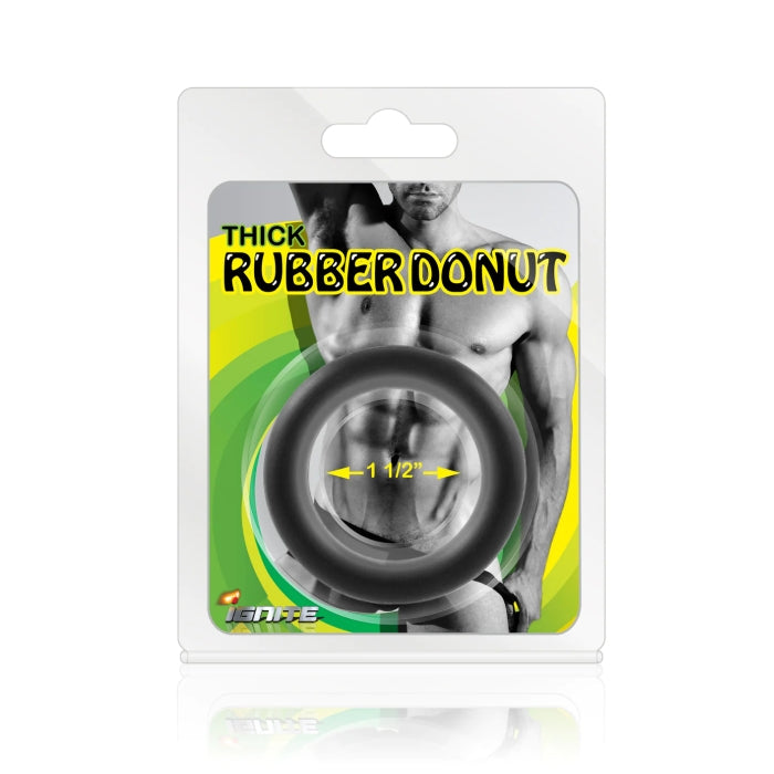 COCK RING - THICK RUBBER DONUT 1.5IN/38MM