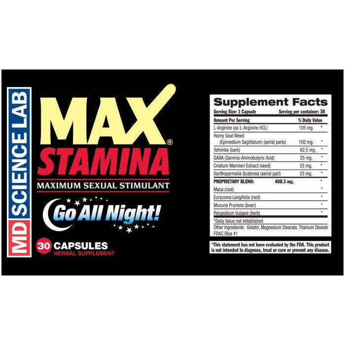 MAX STAMINA 30CT BOTTLE