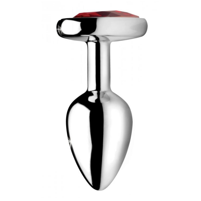 BS RED HEART GEM MEDIUM ANAL PLUG - RED