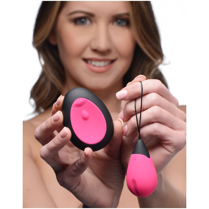 10X SILICONE VIBRATING EGG - PINK