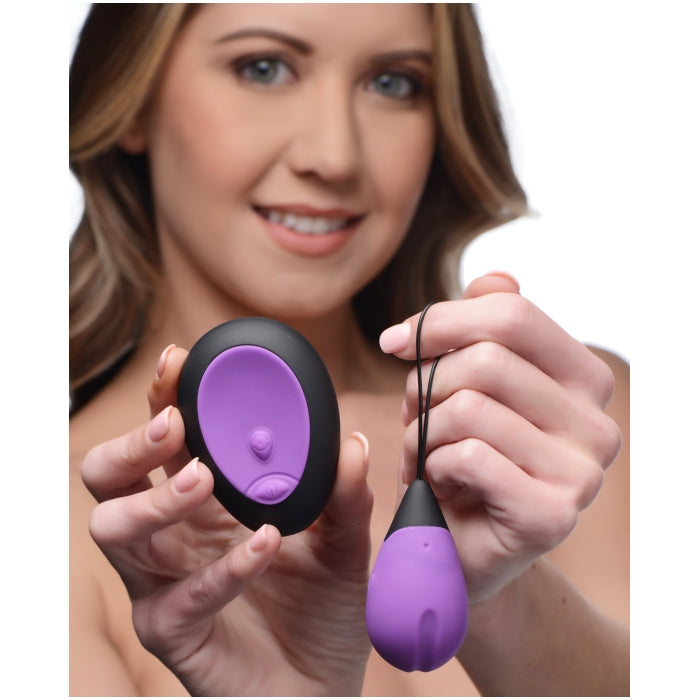 10X SILICONE VIBRATING EGG - PURPLE