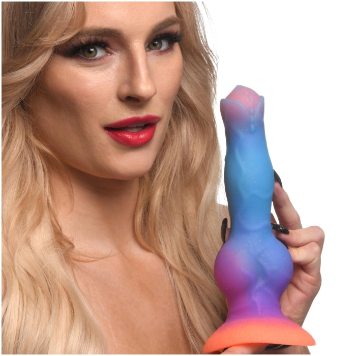 CC SPACE COCK GLOW-IN-THE-DARK SILICONE ALIEN DILDO