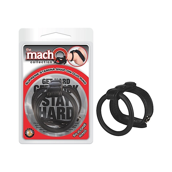 THE MACHO COLLEC/SUPREME STAMINA SNAP-ON DUO RING-BLK