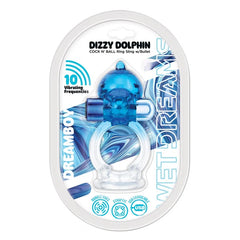 DIZZY DOLPHIN JELLY COCK & BALL SLING 10X  BULLET BLUE