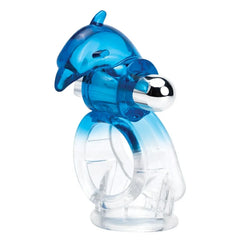 DIZZY DOLPHIN JELLY COCK & BALL SLING 10X  BULLET BLUE
