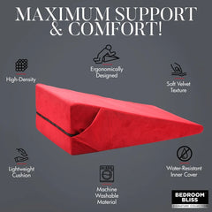 XL Love Cushion Large Wedge Pillow – Red