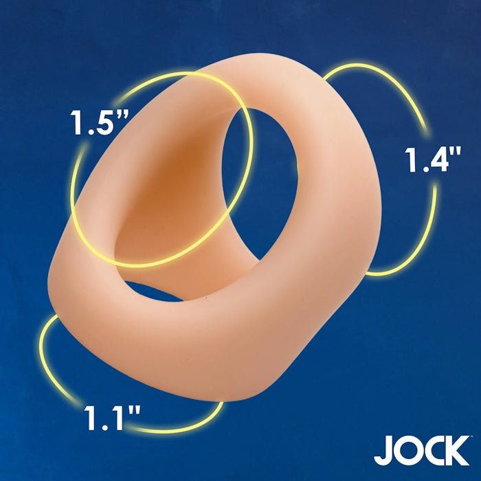 JOCK SILICONE COCK & BALL RING - LIGHT