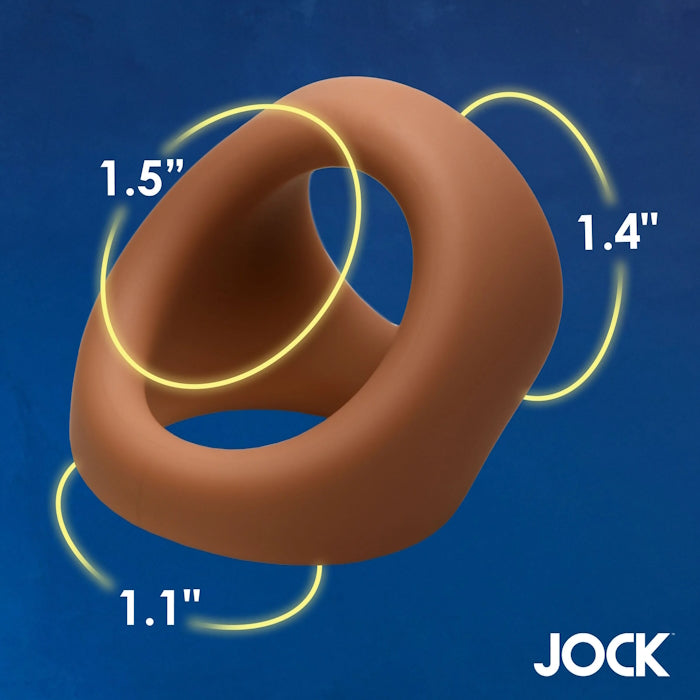 JOCK SILICONE COCK & BALL RING - MEDIUM