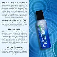 2OZ LUBE 2OZ WATER-BASED PASSION NATURAL