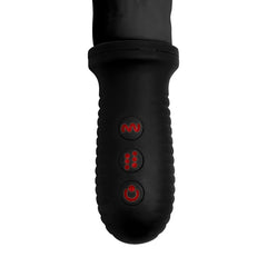 8X Auto Pounder Vibrating & Thrusting Dildo with Handle – Black 7.5"