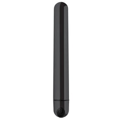 10X Slim Metallic Bullet Vibrator – Black – Rechargeable 5.5"