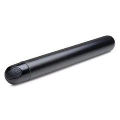 10X Slim Metallic Bullet Vibrator – Black – Rechargeable 5.5"