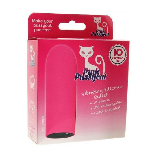 PINK PUSSYCAT VIBRATING SILICONE BULLET - PINK