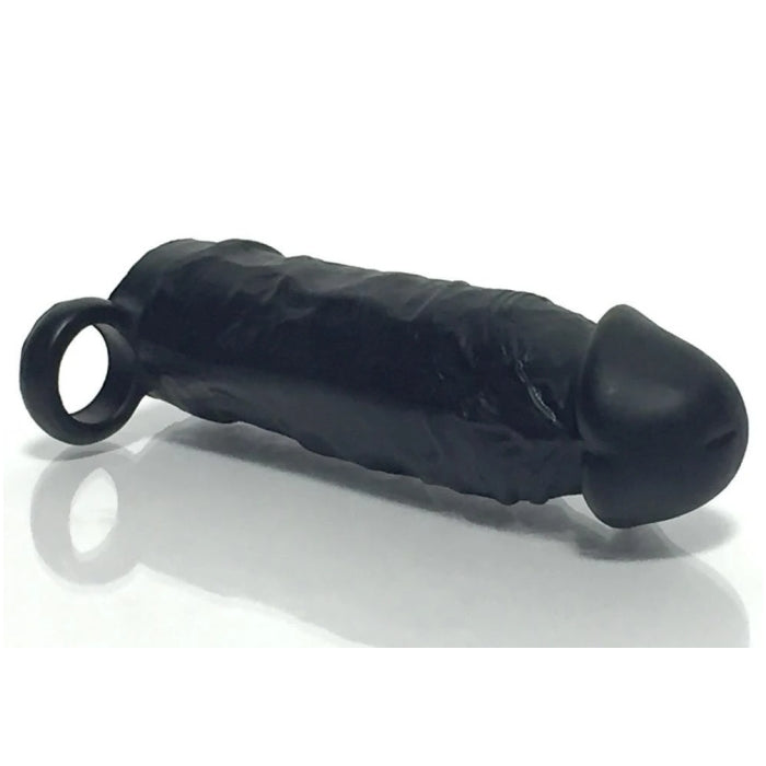 MEATY SILICONE COCK EXTENDER BLACK