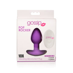 GOSSIP POP ROCKER 10 X RECHARGEABLE BUTT PLUG - VIOLET