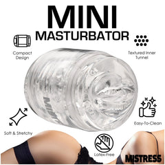 MASTURBATOR CLEAR MISTRESS DOUBLE SHOT ASS/MOUTH MINI