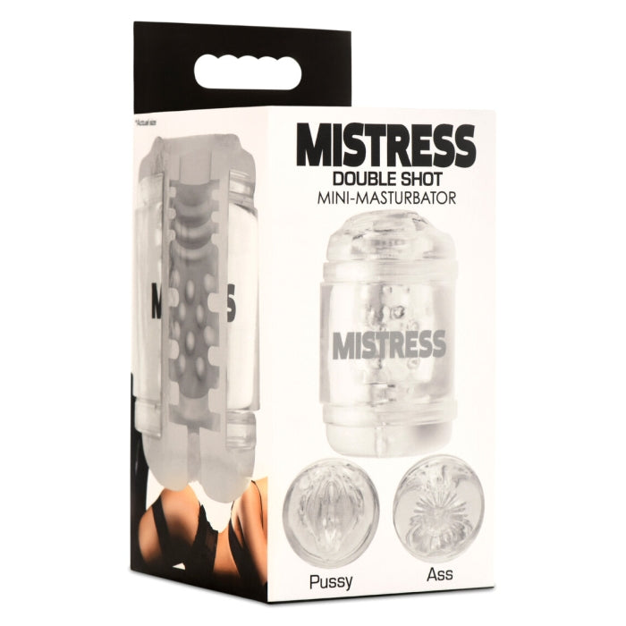 MASTURBATOR CLEAR MISTRESS DOUBLE SHOT PUSSY/ASS MINI