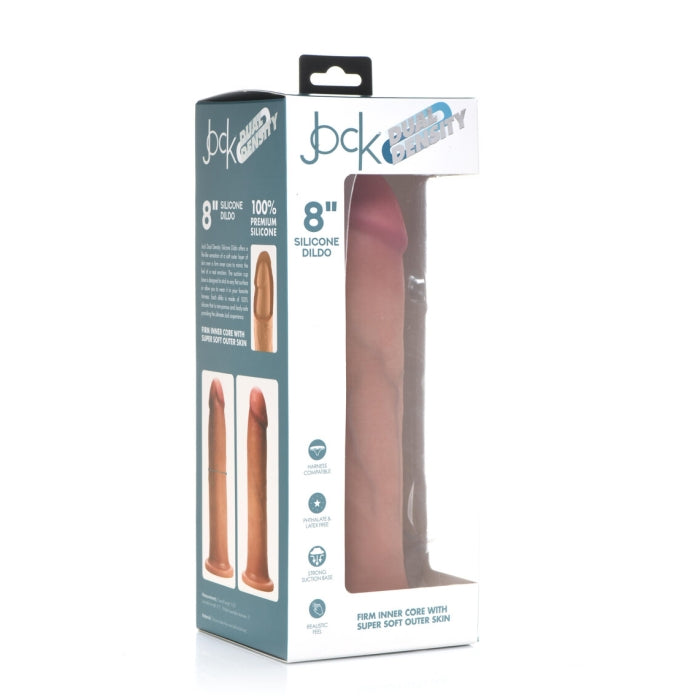 JOCK 8" DUAL DENSITY SILICONE DILDO - LIGHT