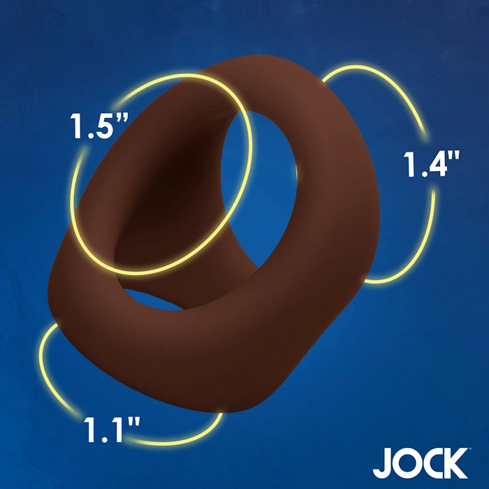 JOCK SILICONE COCK & BALL RING - DARK