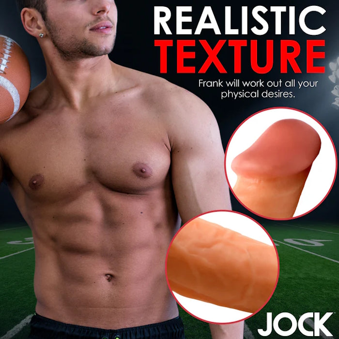 DILDO W/ BALLS LIGHT 6.75" JOCKS FOOTBALL PLAYER FRANK