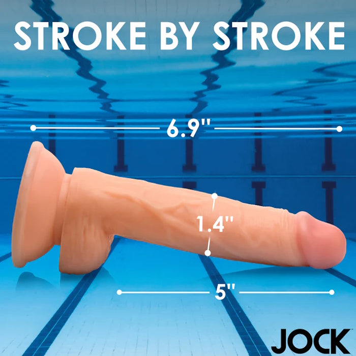 DILDO W/ BALLS LIGHT 7" JOCKS SWIMMING SIMON