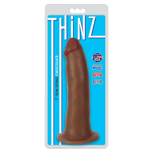 THINZ 7IN SLIM DONG - CHOCOLATE