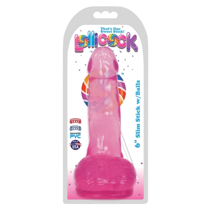 6IN SLIM STICK WITH BALLS - CHERRY ICE