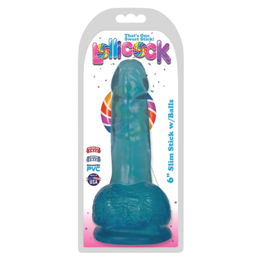 6IN SLIM STICK WITH BALLS - BERRY ICE