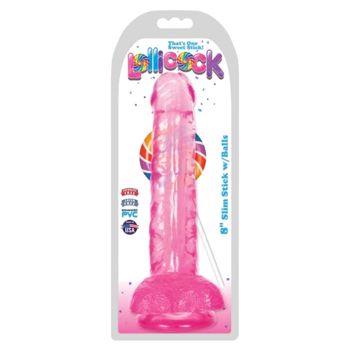 8IN SLIM STICK WITH BALLS - CHERRY ICE