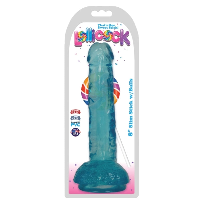 8IN SLIM STICK WITH BALLS - BERRY ICE