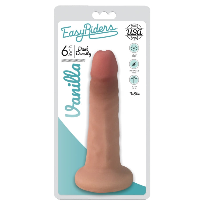 EASY RIDERS 6" SLIM BIOSKIN DONG - VANILLA